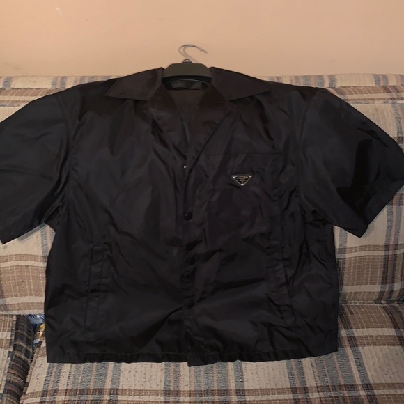 Prada Re-Nylon short sleeved shirt black